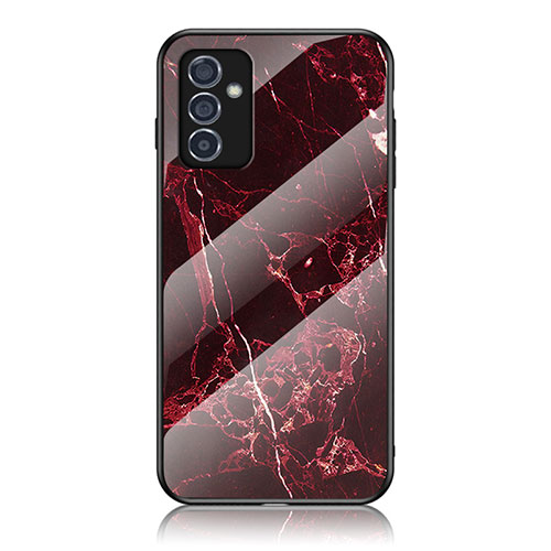 Silicone Frame Fashionable Pattern Mirror Case Cover for Samsung Galaxy A15 5G Red