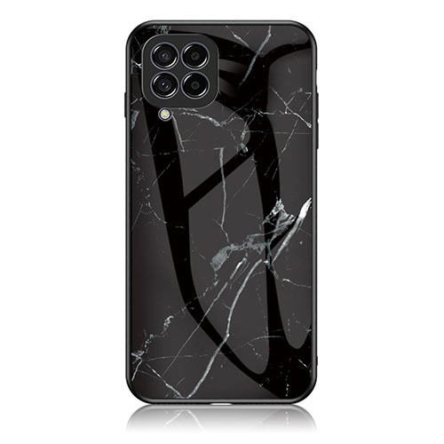 Silicone Frame Fashionable Pattern Mirror Case Cover for Samsung Galaxy M33 5G Black