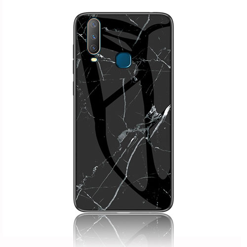 Silicone Frame Fashionable Pattern Mirror Case Cover for Vivo Y3 Black