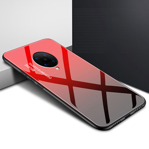 Silicone Frame Fashionable Pattern Mirror Case Cover for Xiaomi Redmi K30 Pro Zoom Red