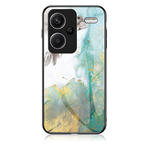 Silicone Frame Fashionable Pattern Mirror Case Cover for Xiaomi Redmi Note 13 Pro+ Plus 5G Green