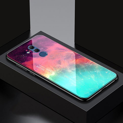 Silicone Frame Fashionable Pattern Mirror Case Cover H04 for Huawei Mate 20 Lite Mixed