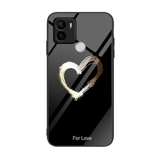 Silicone Frame Fashionable Pattern Mirror Case Cover JM1 for Xiaomi Redmi A1 Plus Black