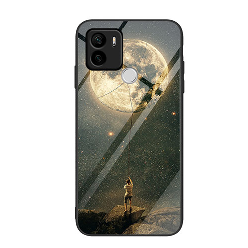 Silicone Frame Fashionable Pattern Mirror Case Cover JM1 for Xiaomi Redmi A1 Plus Gray