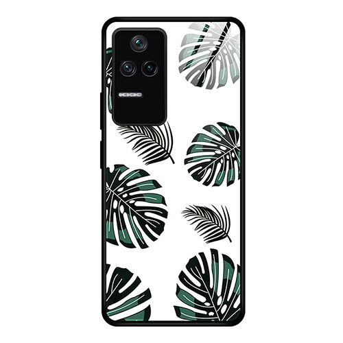 Silicone Frame Fashionable Pattern Mirror Case Cover JM1 for Xiaomi Redmi K40S 5G Midnight Green