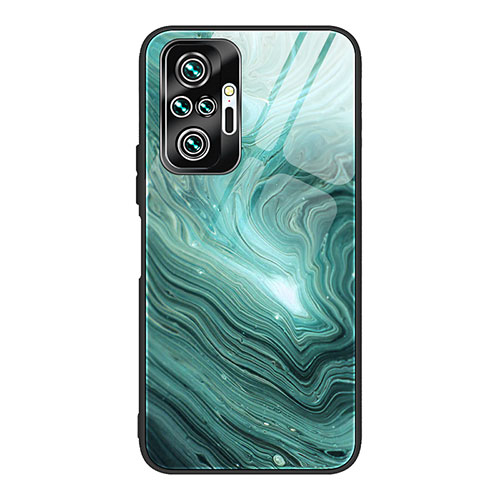 Silicone Frame Fashionable Pattern Mirror Case Cover JM1 for Xiaomi Redmi Note 10 Pro Max Green