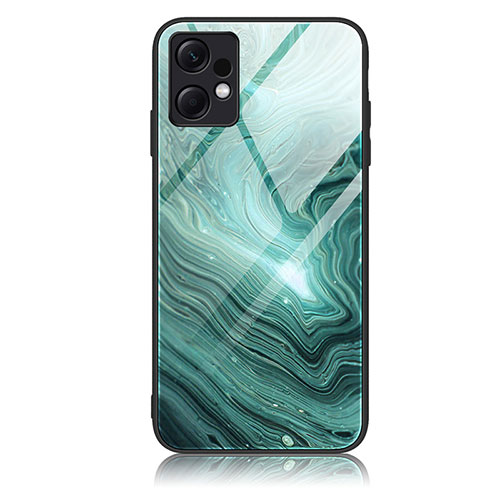 Silicone Frame Fashionable Pattern Mirror Case Cover JM1 for Xiaomi Redmi Note 12 4G Green