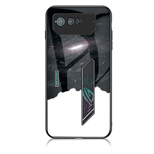 Silicone Frame Fashionable Pattern Mirror Case Cover LS1 for Asus ROG Phone 6 Pro Black