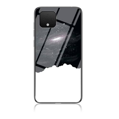 Silicone Frame Fashionable Pattern Mirror Case Cover LS1 for Google Pixel 4 XL Black