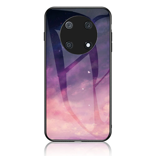 Silicone Frame Fashionable Pattern Mirror Case Cover LS1 for Huawei Nova Y90 Purple