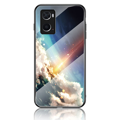 Silicone Frame Fashionable Pattern Mirror Case Cover LS1 for Oppo A76 Mixed