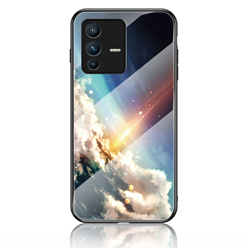 Silicone Frame Fashionable Pattern Mirror Case Cover LS1 for Vivo V23 Pro 5G Mixed