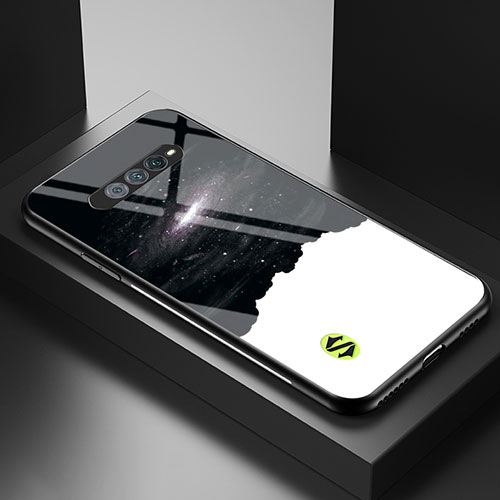 Silicone Frame Fashionable Pattern Mirror Case Cover LS1 for Xiaomi Black Shark 4S Pro 5G Black