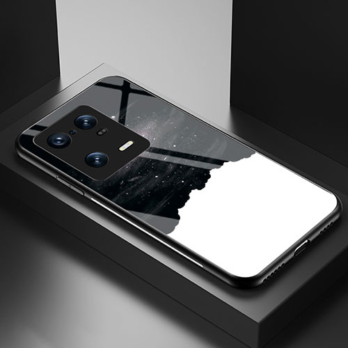Silicone Frame Fashionable Pattern Mirror Case Cover LS1 for Xiaomi Mi 13 Pro 5G Black