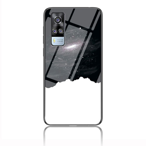 Silicone Frame Fashionable Pattern Mirror Case Cover LS2 for Vivo Y51A Black