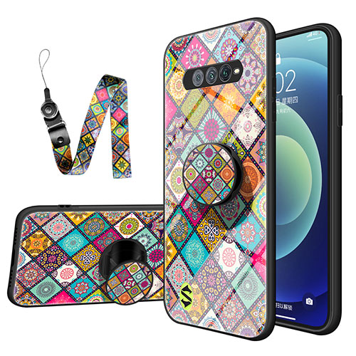 Silicone Frame Fashionable Pattern Mirror Case Cover LS2 for Xiaomi Black Shark 4S 5G Mixed