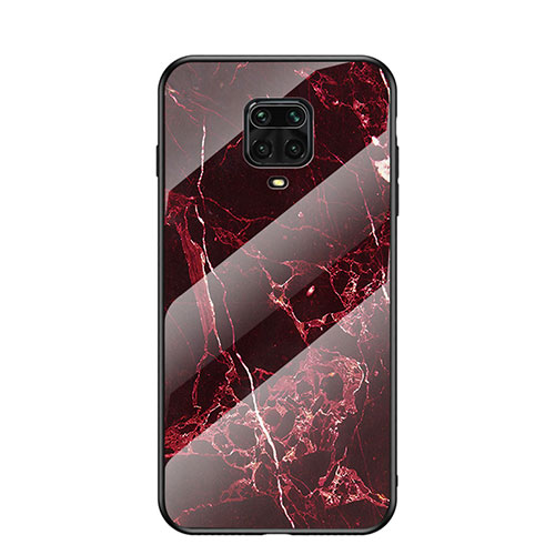 Silicone Frame Fashionable Pattern Mirror Case Cover LS2 for Xiaomi Poco M2 Pro Red