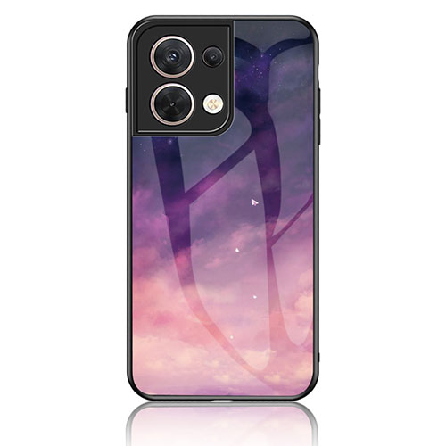 Silicone Frame Fashionable Pattern Mirror Case Cover LS2 for Xiaomi Redmi Note 13 5G Purple