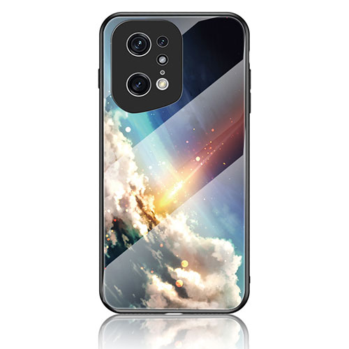 Silicone Frame Fashionable Pattern Mirror Case Cover LS4 for Oppo Find X5 Pro 5G Mixed