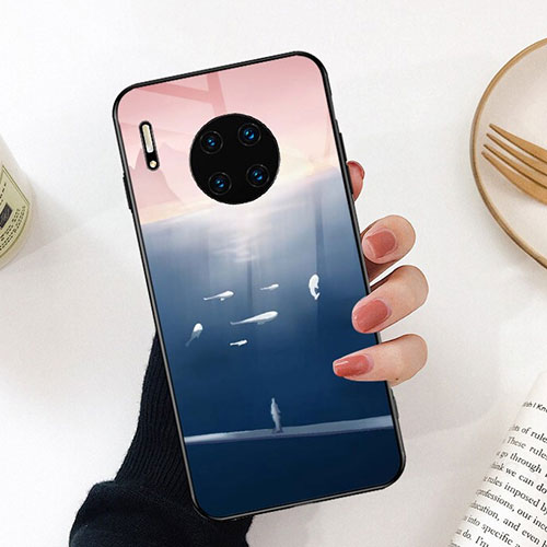 Silicone Frame Fashionable Pattern Mirror Case Cover S02 for Huawei Mate 30 Colorful