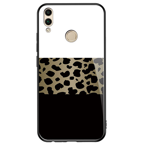 Silicone Frame Fashionable Pattern Mirror Case for Huawei Honor V10 Lite Black