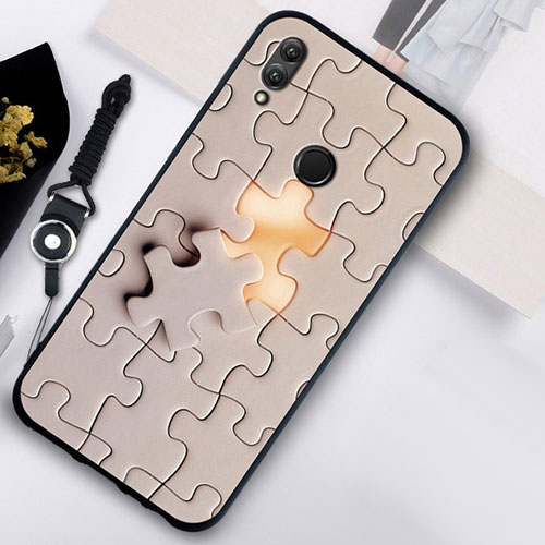 Silicone Frame Fashionable Pattern Mirror Case S02 for Huawei Honor 10 Lite Gold