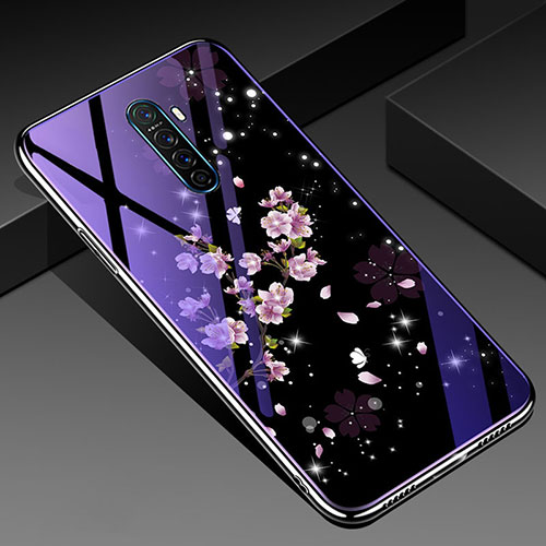 Silicone Frame Flowers Mirror Case Cover for Oppo Reno Ace Mixed