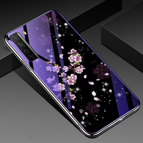 Silicone Frame Flowers Mirror Case Cover K01 for Huawei P40 Lite 5G Mixed