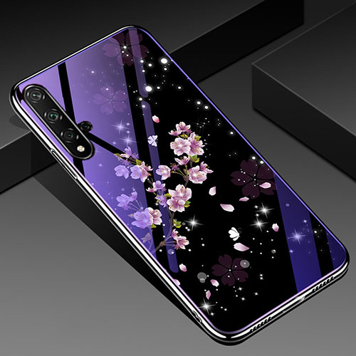 Silicone Frame Flowers Mirror Case Cover S01 for Huawei Honor 20S Mixed