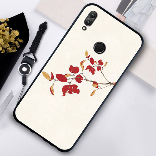 Silicone Frame Flowers Mirror Case S02 for Huawei Honor 10 Lite Red