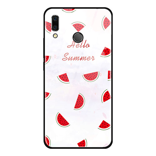 Silicone Frame Fruit Mirror Case Cover for Huawei Honor 8X Red