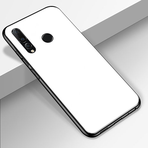 Silicone Frame Mirror Case Cover for Huawei Honor 20i White