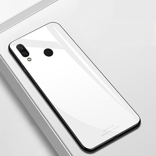 Silicone Frame Mirror Case Cover for Huawei Nova 3i White