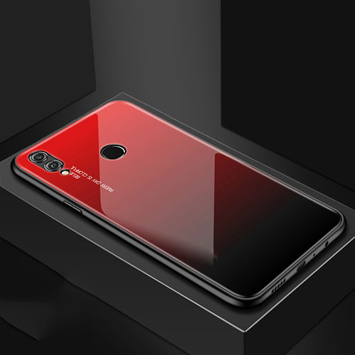 Silicone Frame Mirror Case Cover for Huawei P Smart (2019) Red