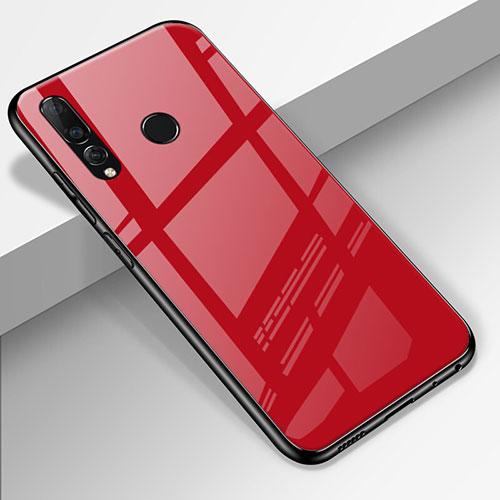 Silicone Frame Mirror Case Cover for Huawei P Smart+ Plus (2019) Red