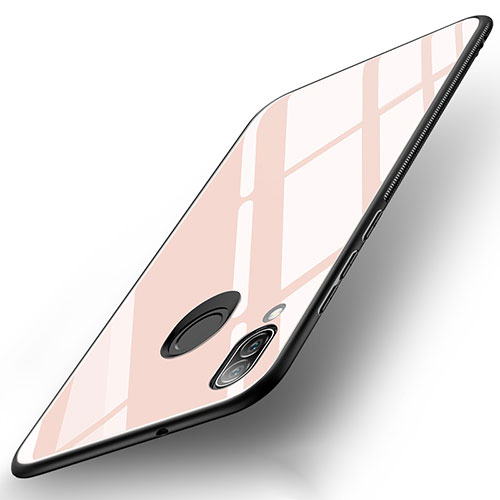 Silicone Frame Mirror Case Cover for Huawei P20 Lite Rose Gold