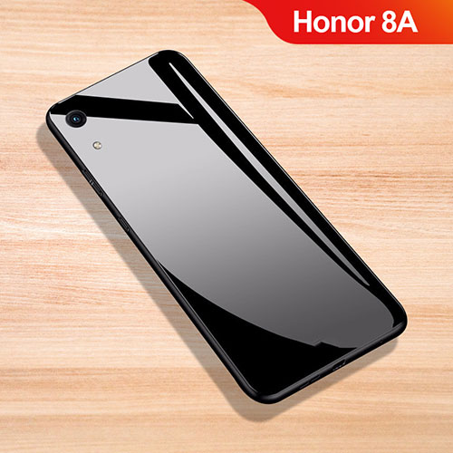 Silicone Frame Mirror Case Cover for Huawei Y6 Prime (2019) Black