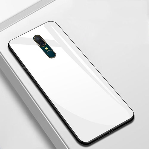 Silicone Frame Mirror Case Cover for Oppo A9X White