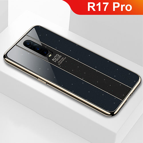 Silicone Frame Mirror Case Cover for Oppo R17 Pro Black