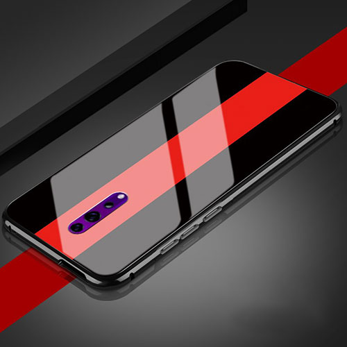 Silicone Frame Mirror Case Cover for Oppo Reno Z Red