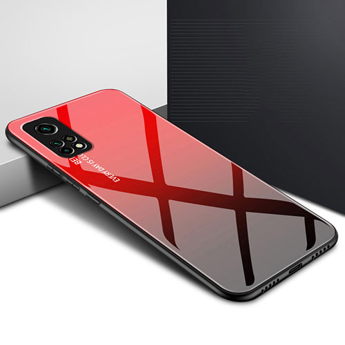 Silicone Frame Mirror Case Cover for Xiaomi Mi 10T Pro 5G Red