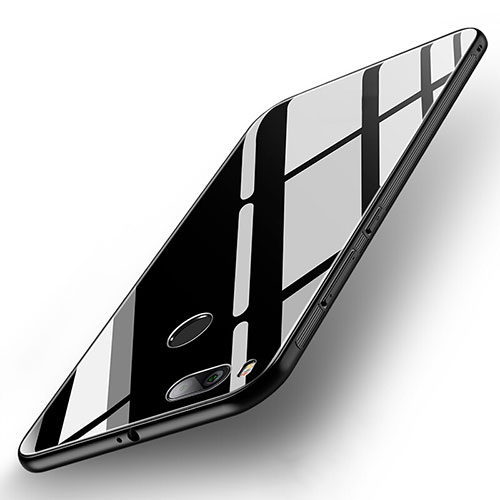 Silicone Frame Mirror Case Cover for Xiaomi Mi 5X Black