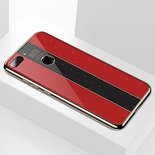 Silicone Frame Mirror Case Cover for Xiaomi Mi 8 Lite Red