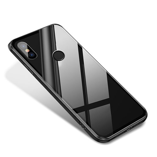 Silicone Frame Mirror Case Cover for Xiaomi Mi 8 SE Black