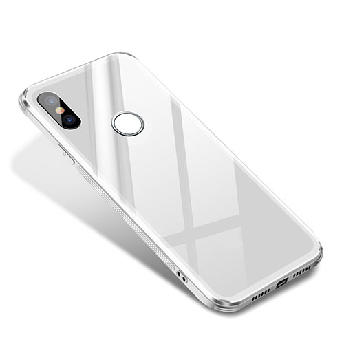 Silicone Frame Mirror Case Cover for Xiaomi Mi 8 SE White