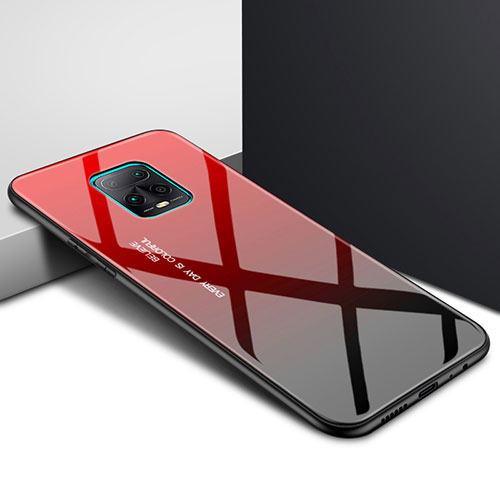 Silicone Frame Mirror Case Cover for Xiaomi Redmi 10X Pro 5G Red