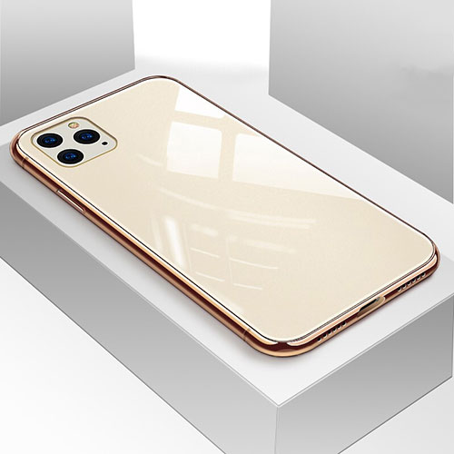 Silicone Frame Mirror Case Cover M01 for Apple iPhone 11 Pro Max Gold