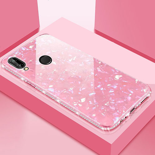 Silicone Frame Mirror Case Cover M01 for Huawei Honor View 10 Lite Pink