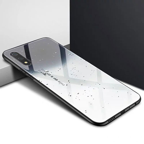 Silicone Frame Mirror Case Cover M01 for Huawei Y9 Prime (2019) Gray