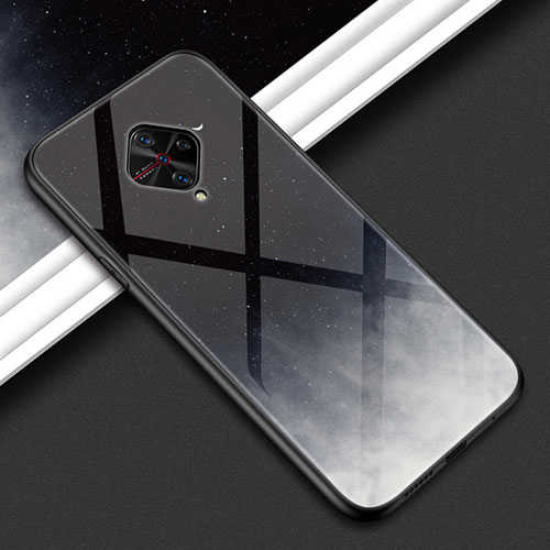 Silicone Frame Mirror Case Cover M01 for Vivo S1 Pro Dark Gray